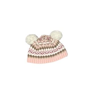 Carter’s Pink heart pattern winter hat size 6-9 months